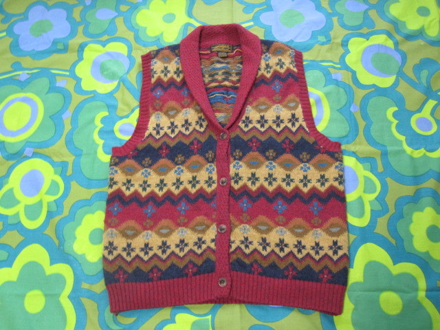 黒タグ Eddie Bauer エディーバウアー WOOL ベスト フロントボタン開閉 メンズS MADE IN HONG KONG USEDキレイ アウトドア キャンプ拍卖