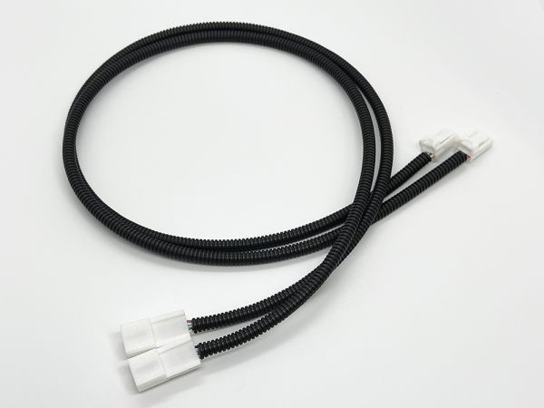 YO-692-T 【ハイエース パワースライドドア スイッチ 両側 移設 ハーネス チューブ付き 2本 800mm】 カスタム カプラーオン ケーブル拍卖