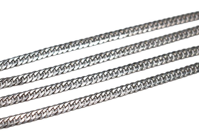 イタリア製 8g【6面ダブル喜平 チェーン ネックレス】55cm 幅4mm シルバー925 SILVER 貴金属 キヘイ アクセサリー HIPHOP ジュエリー拍卖