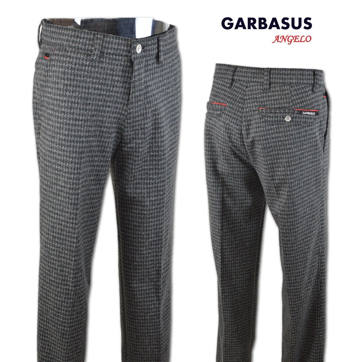 3割引【GARBASUS ガルバス】メンズ パンツ 88cm グレー 千鳥格子 25-5306-03-03 アンジェロ カジュアル ゴルフ おしゃれ 上質 @拍卖