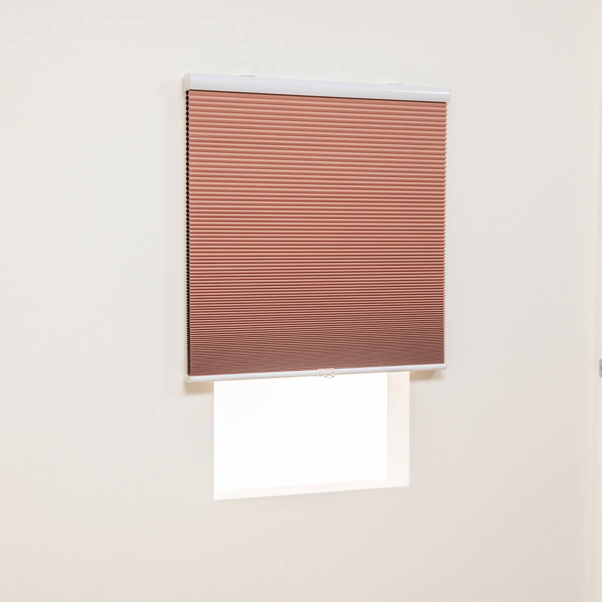 ★完全遮光★幅65cm 丈95cm★保温性に優れたハニカムシェード コードレスだから安全で簡単操作 カーテンレールへの取付可能 遮光テラコッタ拍卖