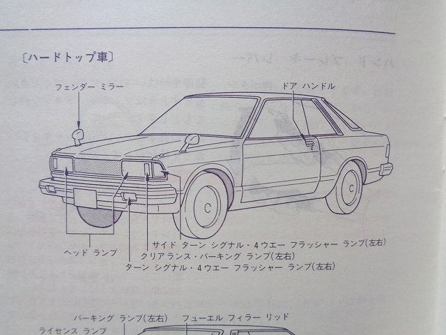 【910 ブルーバード】日産純正 取扱説明書 前期型★整備 修理 メンテナンス エアコン★日常点検 キャブレター SSS★旧車 絶版車拍卖