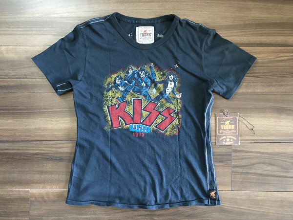 訳有 TRUNKSHOW トランクショー KISS キッス ロック ヴィンテージ クラシック Tシャツ タグ付き 黒 /限定/バンドT/ロック/TRUNK/古着拍卖
