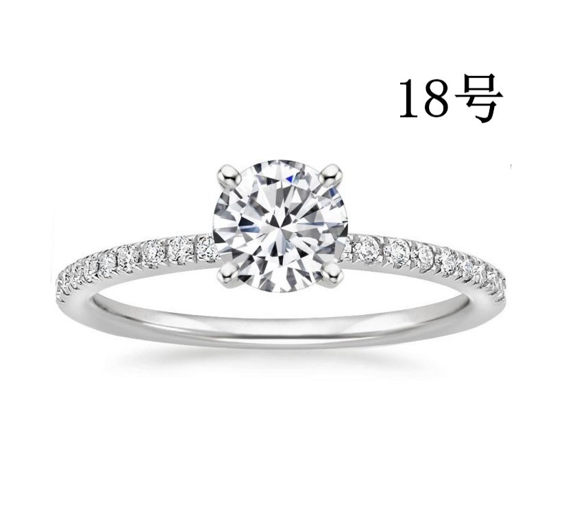 立て爪ダイヤモンドリング シルバー 18号 レディース キラキラ 指輪 リング 立て爪 CZ ダイヤ 普段使い拍卖