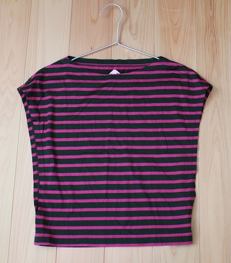 【賢くおしゃれ♪】暑さを吹き飛ばす!未使用*ESTNATIONエストネーション*高品質ピンクボーダー大胆スリット 38 日本製 yoga JOURNAL人気拍卖