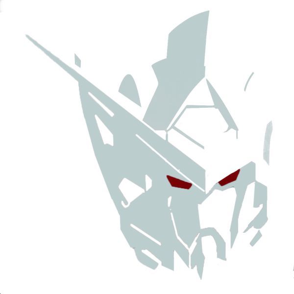 シール ウォールステッカー カーステッカー ガンダム 25*24cm 白 ホワイト 防水 デカール パソコン 楽器拍卖