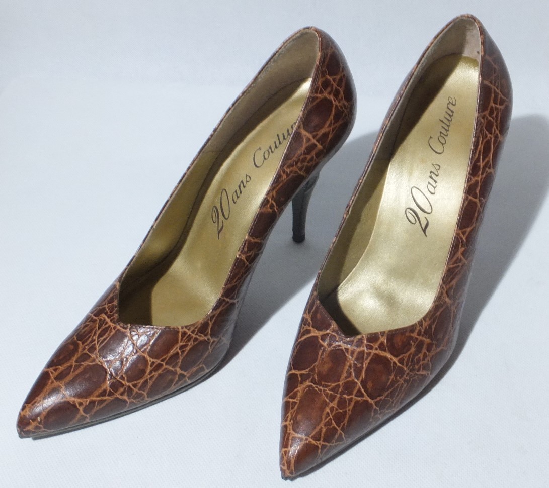 20ans Couture R9000 パンプス ハイヒール 茶系 23.5cm ★Mw1453拍卖