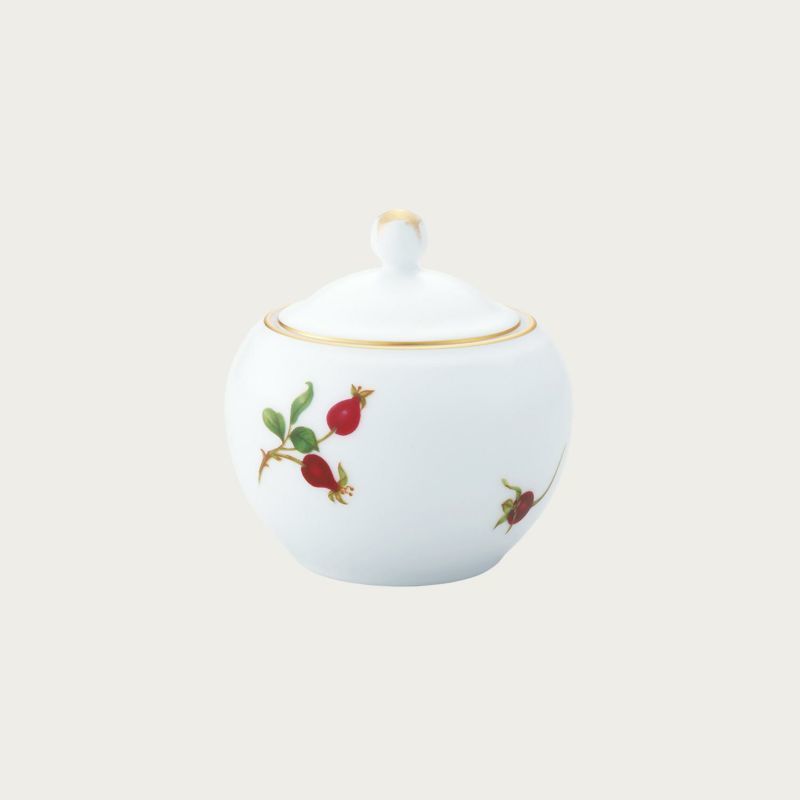 大倉陶園 ☆バラの実・シュガーポット☆ 新品 コーヒー 紅茶 ミルク ラテ エスプレッソ ギフト拍卖