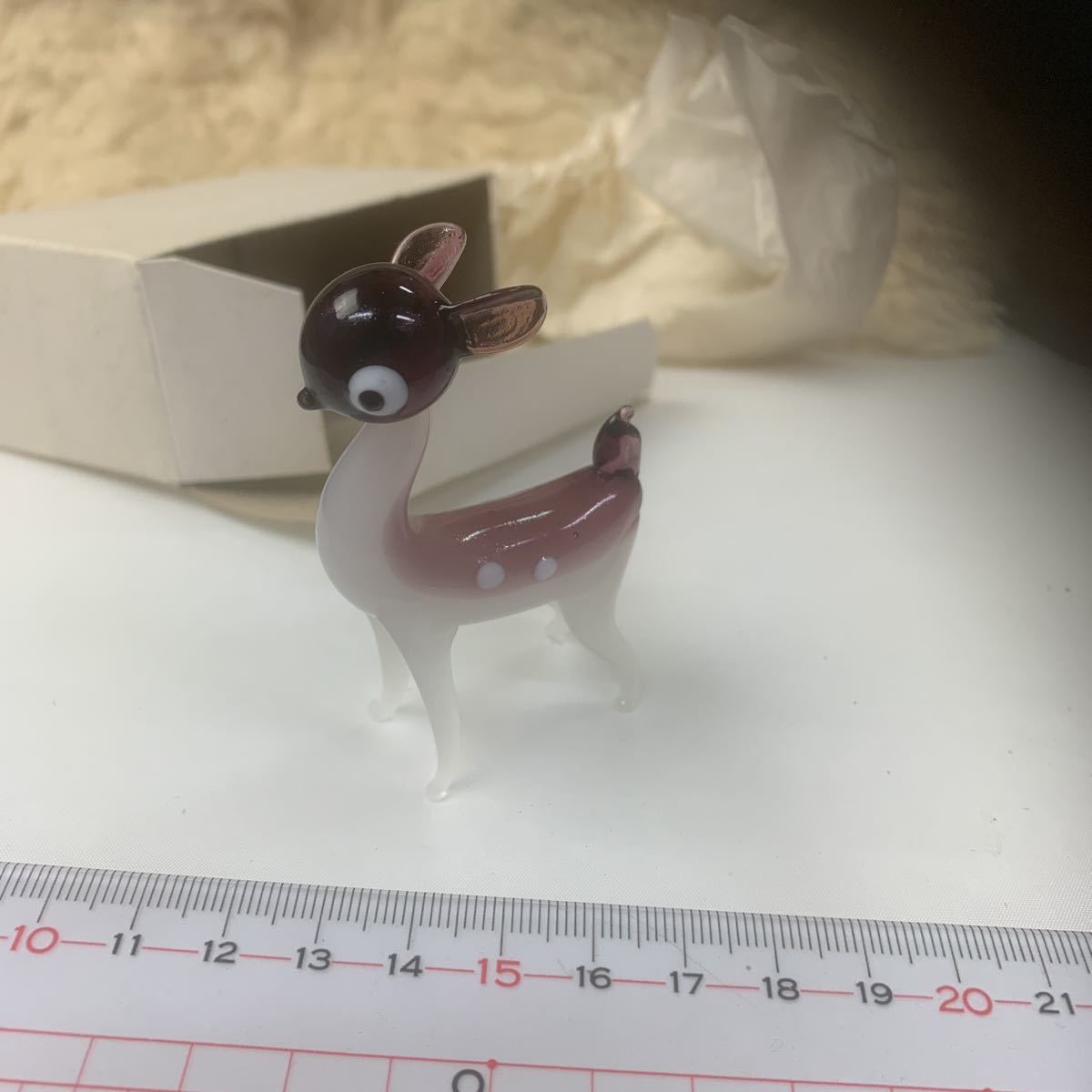 小ちゃい物シリーズ ガラス細工 バンビ ブラウン拍卖