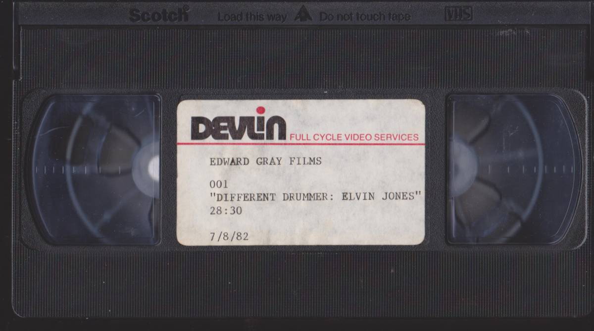 VHS【DIFFERENT DRUMMER:ELVIN JONES■エルビン・ジョーンズ】海外製ビデオテープ★再入手困難【220901★24】拍卖