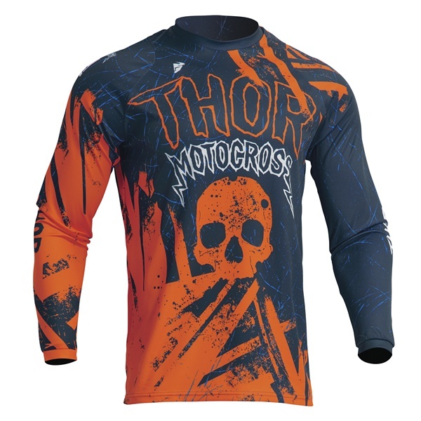 キッズ用 Mサイズ MXジャージ THOR 23 SECTOR GNAR ミッドナイト/オレンジ 子供用 モトクロス 正規輸入品 WESTWOODMX拍卖