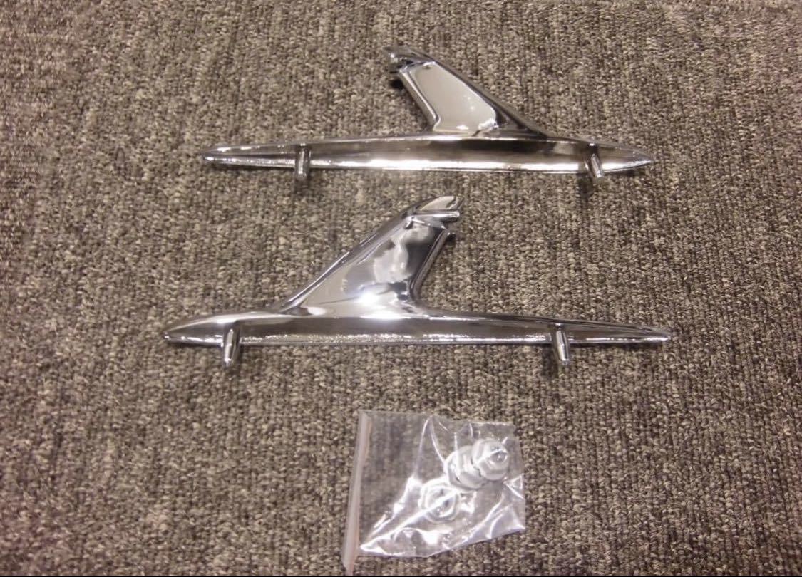 1961年インパラ フェンダートップオーナメント左右セット新品。ハイドロ、ローライダー拍卖