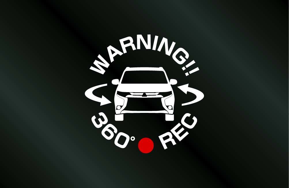 アウトランダー GF 中期用 360° ドラレコステッカー ドライブレコーダー ステッカー拍卖