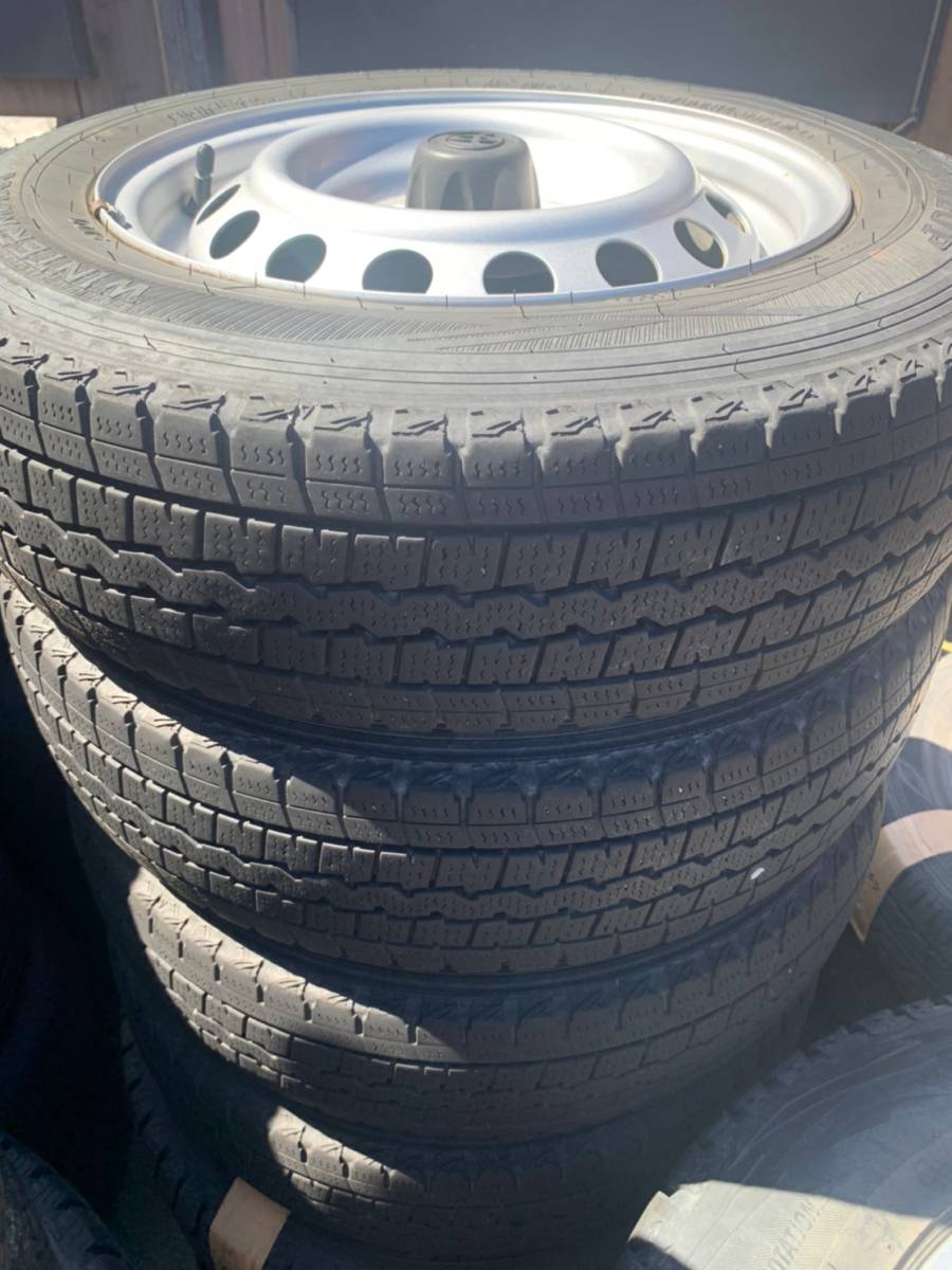 Y735 155/80R14 88/86n lt DUNLOP ダンロップ 2017年 PCD100 4H 5J probox succeed プロボックス サクシード 4本セット拍卖