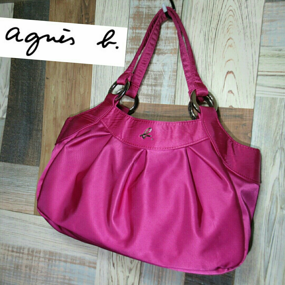agnes b. アニエスベー ミニ トートバッグ ピンク 中古品 B056拍卖