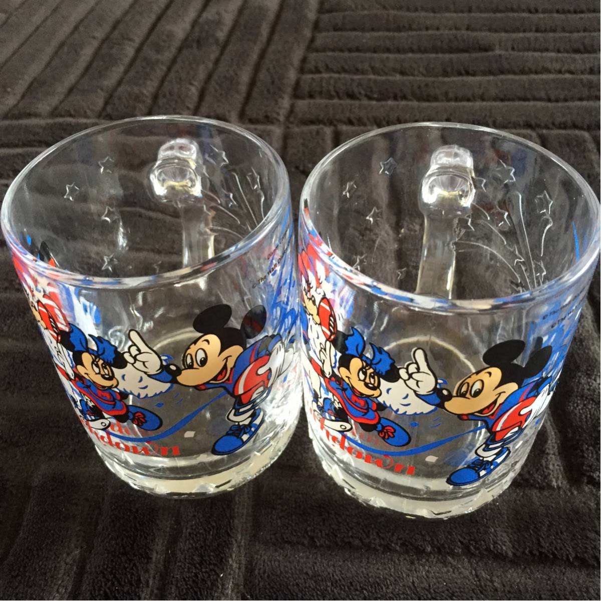 *昭和レトロ*激レア非売品 コカコーラ☆Disney☆ ジョッキグラス 2個セットTouch down 当時物拍卖
