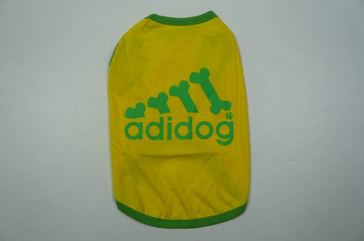 6号★送料無料・ネコポス便★小型犬(L)ワンT・adidog イエロー拍卖