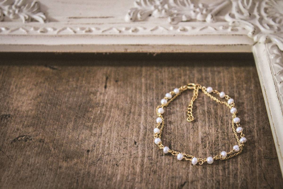 *淡水パール&シルバー925チェーンブレスレット拍卖