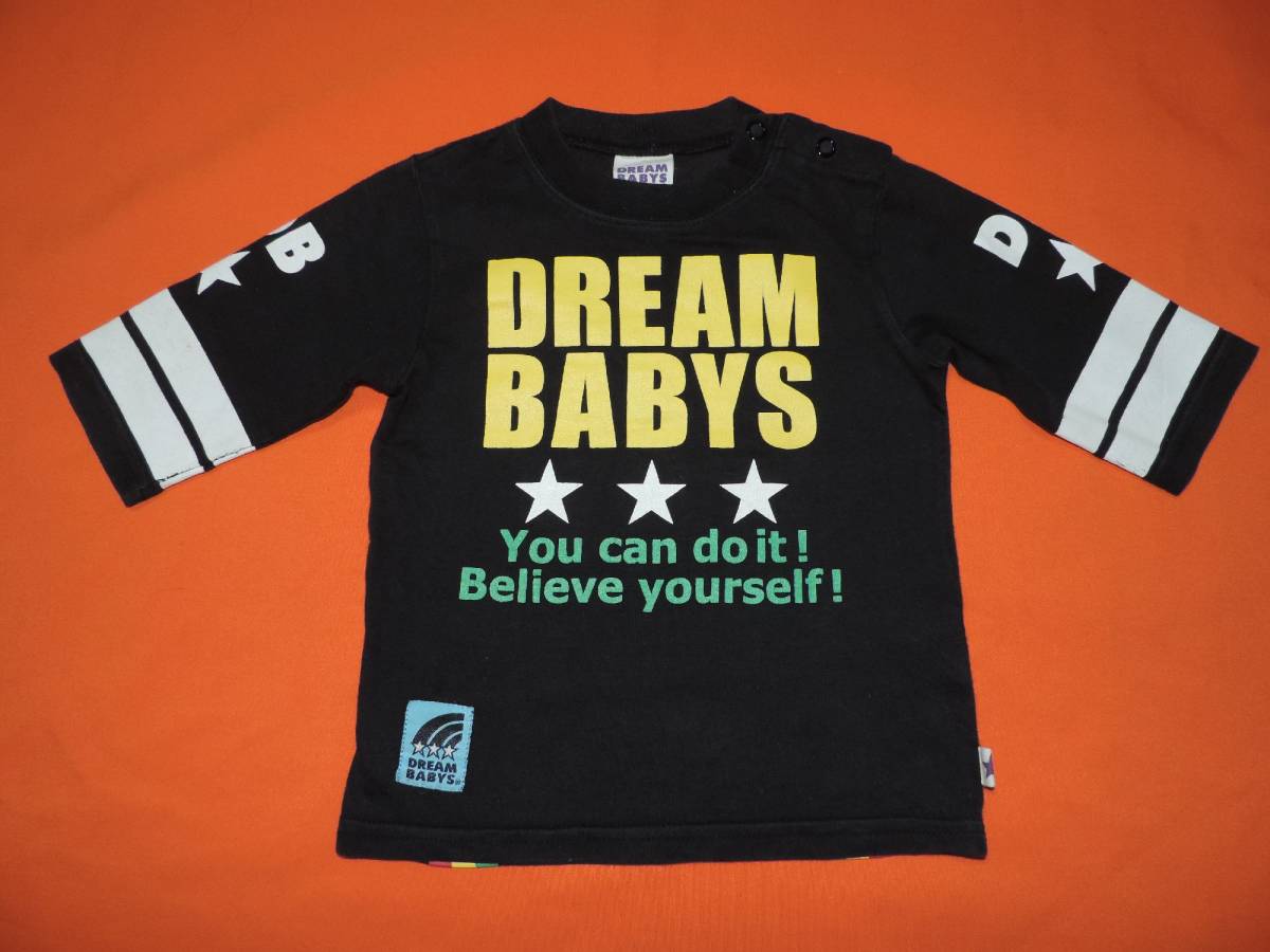 ☆DREAM BABYSのバックレインボープリント黒のトップ☆90センチ☆ドリべビ拍卖