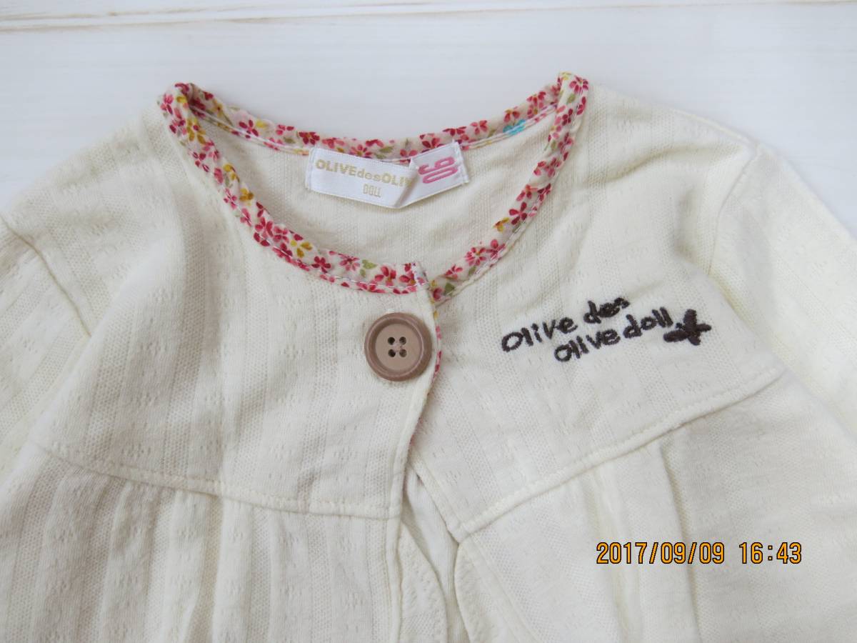 オリーブデオリーブドール【90】可愛いカーディガン★長袖女の子花柄拍卖