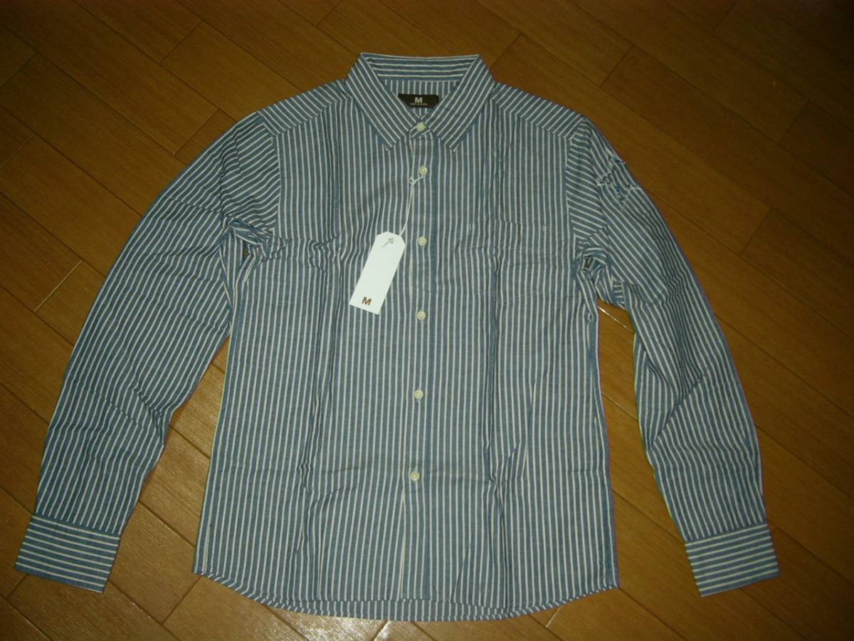 新品 エム M ストライプシャツ L 長袖シャツ ☆星 TMT / M THANK YOU FRIENDS拍卖
