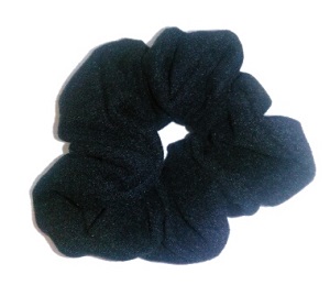 ヘアーアクセサリー シュシュ ベロアのような秋冬用の生地 紺色 おしゃれ!新品未使用 拍卖