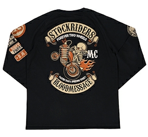 ブラッドメッセージ/ロンT/黒/M/bllt-1080/エフ商会/カミナリモータース拍卖