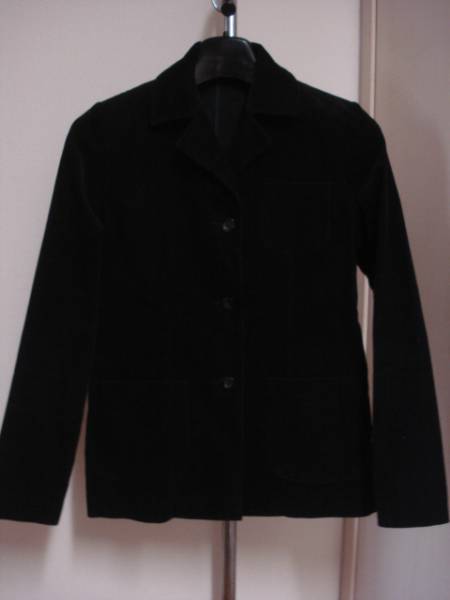 格安ガーリー可愛い・SHIPS FAD(シップス)・黒コーデュロイ系地・高級デザインジャケット・トラッド系定番アイテム M位拍卖