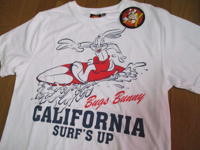 新品 SURF バックスバニー サーフィン 白 Tシャツ ビンテージデザイン Mサイズ拍卖