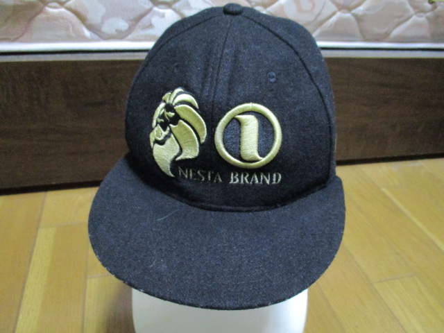美品 ネスタブランド セブンユニオン コラボ 冬用 帽子 キャップ ライオン 刺繍 ロゴ 黒 金 フェルト 激レア拍卖