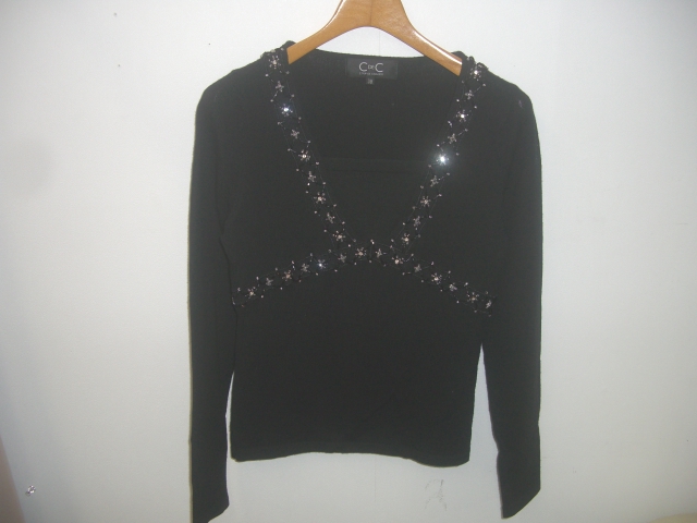 送料無料!COUP DE CHANCE(クード シャンス)ビーズ刺ニット☆サイズ38拍卖