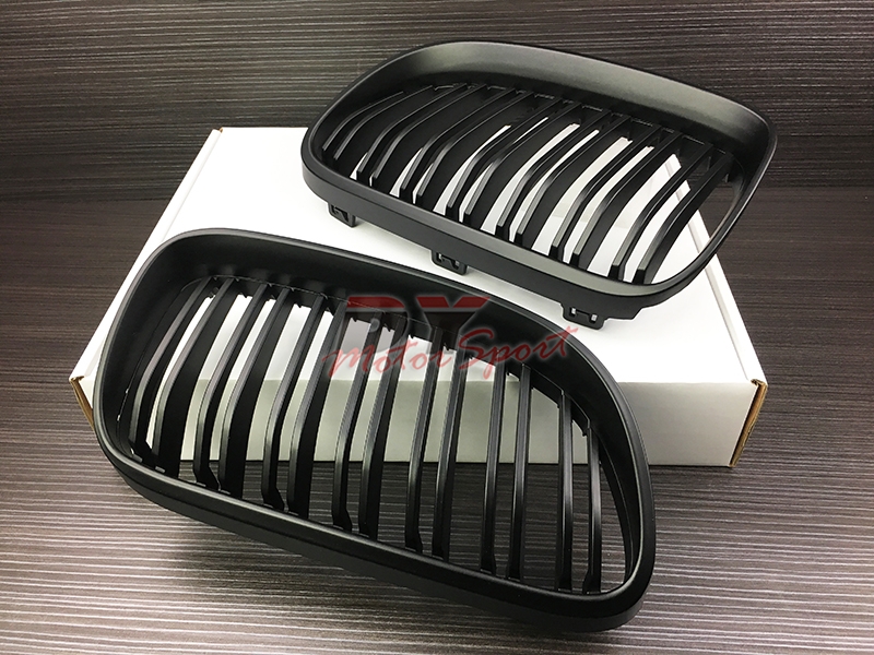 最上級品質▲BMW 3シリーズ E92 E93 後期 2011-2013 艶消黒 ダブルバー Mルック フロントグリル セット ABS製拍卖