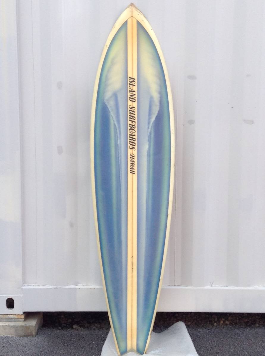 サーフボード ☆ ISLAND SURFBOARDS HAWAII ☆ 6.6FT ≒ 1.98m ブルー ☆ ビンテージ ☆拍卖