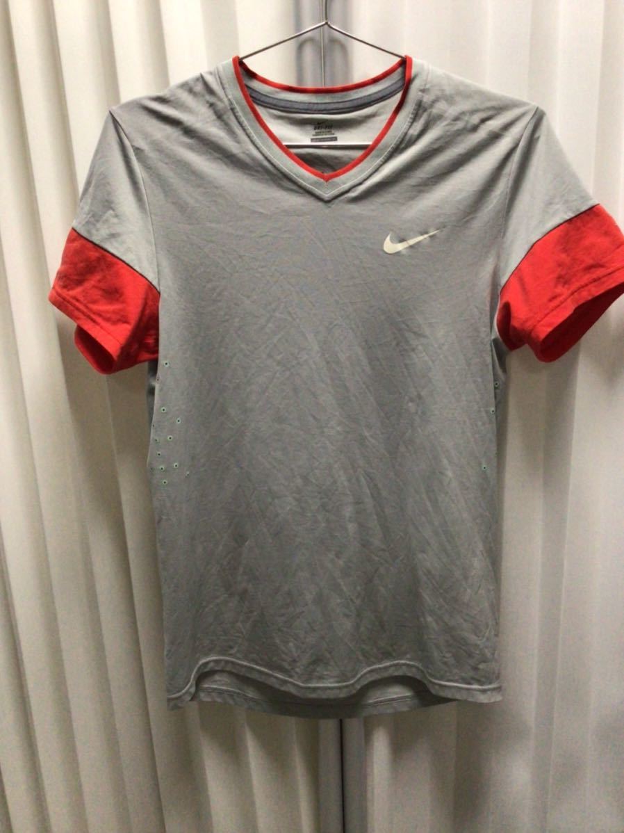 ナイキ NIKE ゲームシャツ ロジャー フェデラー モデル 半袖Tシャツ テニスドライフィット DRI-FIT M su141103sac 598155-050拍卖