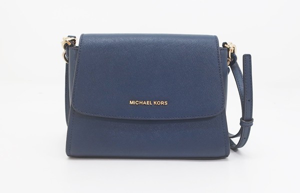 ◇美品【MICHAEL KORS マイケルコース】SOFIA 2WAYハンドバッグ 35F8G05S1L ネイビー拍卖