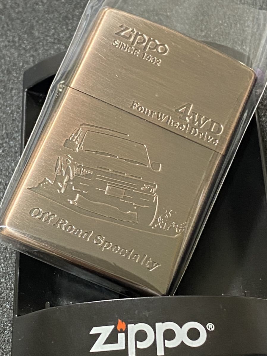 zippo 4WD Off Road Specialty ブロンズ 希少モデル ヴィンテージ 1996年製 シルバーインナー 1996年製拍卖