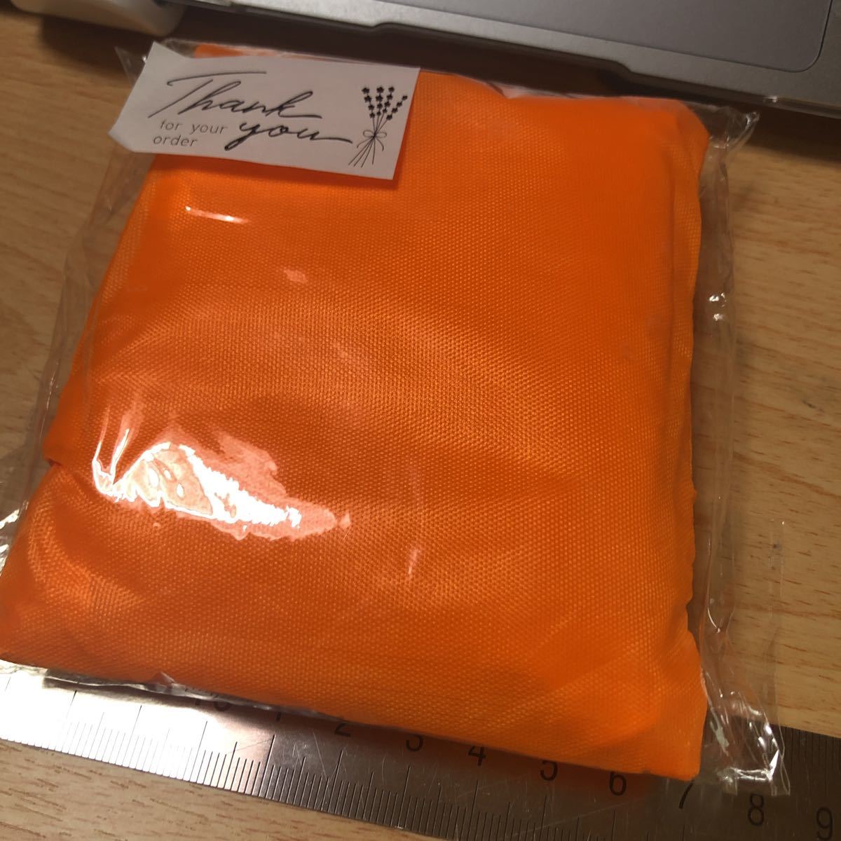 コンパクトショッピングバッグ オレンジ エコバッグ@3816拍卖