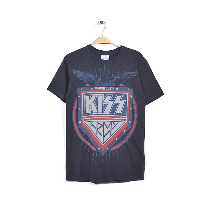 【送料無料】 KISS ARMY キッスアーミー ロックTシャツ ミュージック Tシャツ バンドTシャツ キッス メンズS 古着 BB0733拍卖