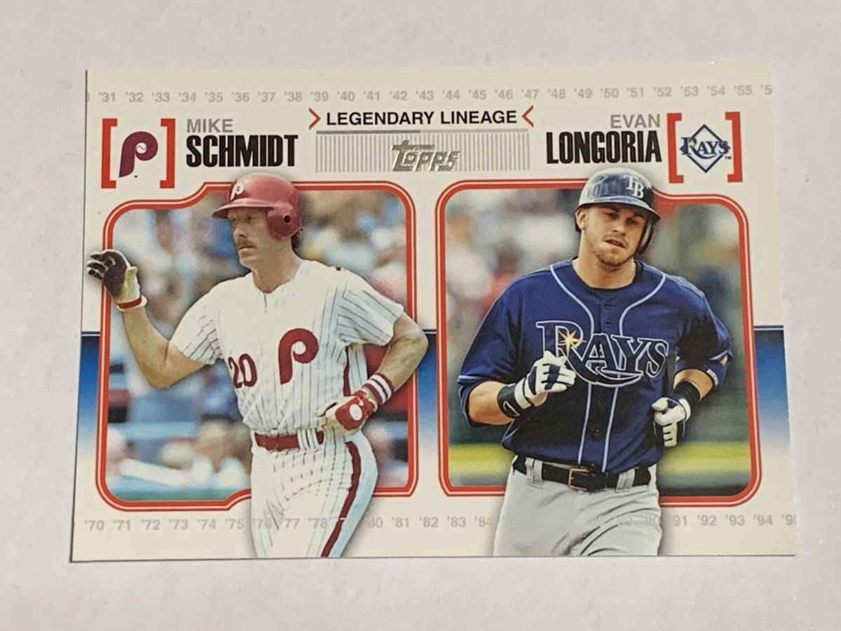 マイク シュミット エバン ロンゴリア MIKE SCHMIDT EVAN LONGORIA 2010 TOPPS LEGENDARY LINEAGE INSERT GIANTS PHILLIES 即決拍卖