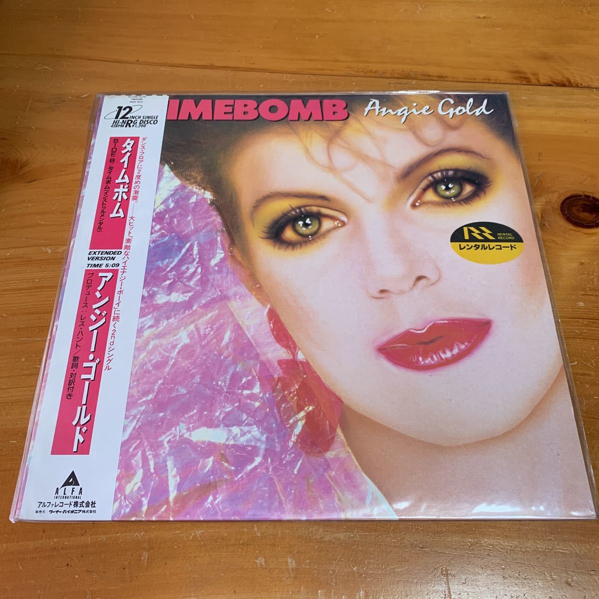 レンタル落ち 12インチシングル レコード アンジー・ゴールド タイムボム 帯付 中古品 美品 送料無料拍卖