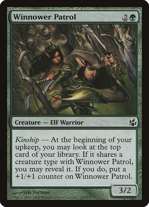 MTG ■緑/英語版■ 《選別者の巡回兵/Winnower Patrol》モーニングタイド MOR拍卖