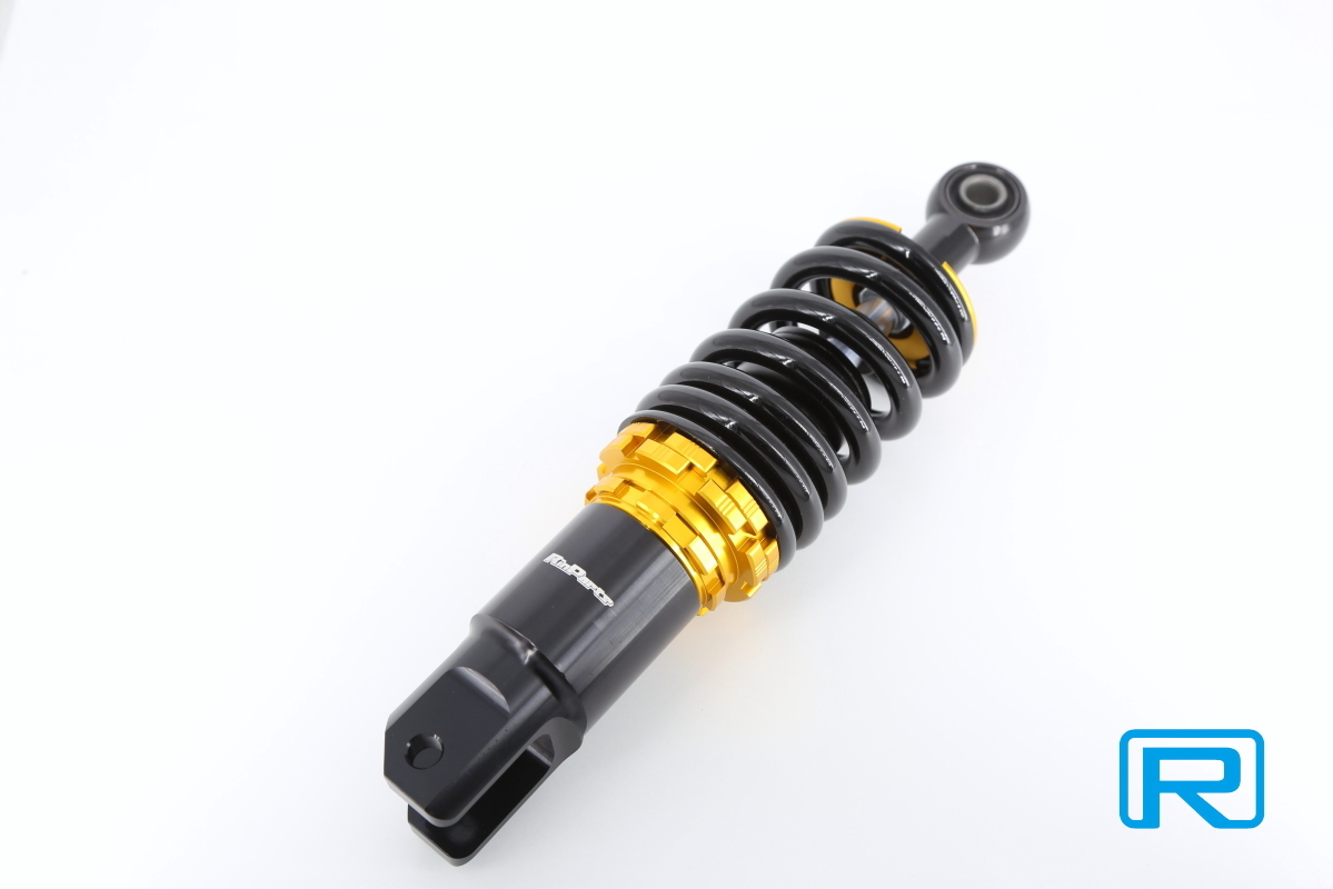 ★送料込み★ ズーマー用ローダウンリヤショック ブラック/ゴールド シャコタン!!拍卖