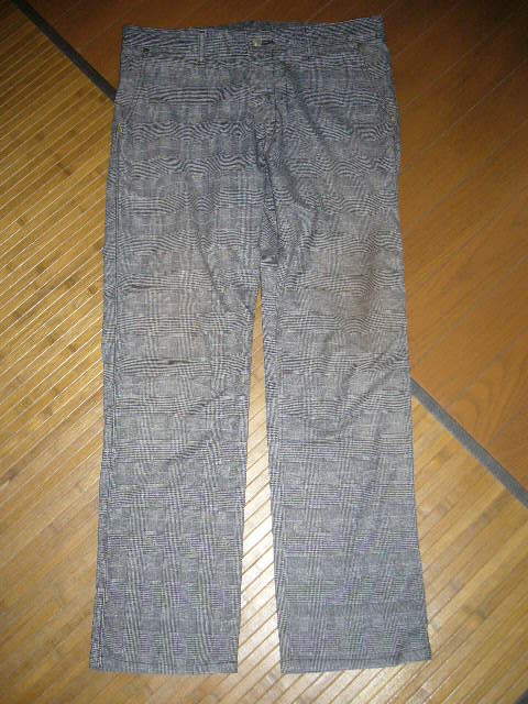 111-76♂:EDWIN エドウィン スキニーパンツ E43FCS E534 日本製 size.33 色.ミディアムグレー グレンチェック拍卖