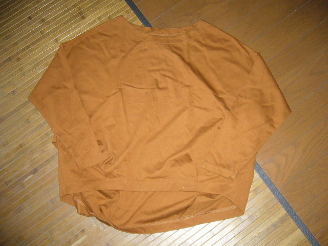 617-76♀: URBAN RESEARCH DOORSアーバンリサーチ ドアーズ 長袖 クルーネック カットソー size.F 色.茶拍卖