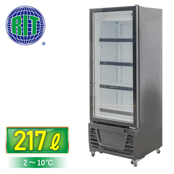 新品未使用品 RIT タテ型冷蔵ショーケース ドリンクケース LED照明付き【RITS-214】一年保証 送料無料拍卖