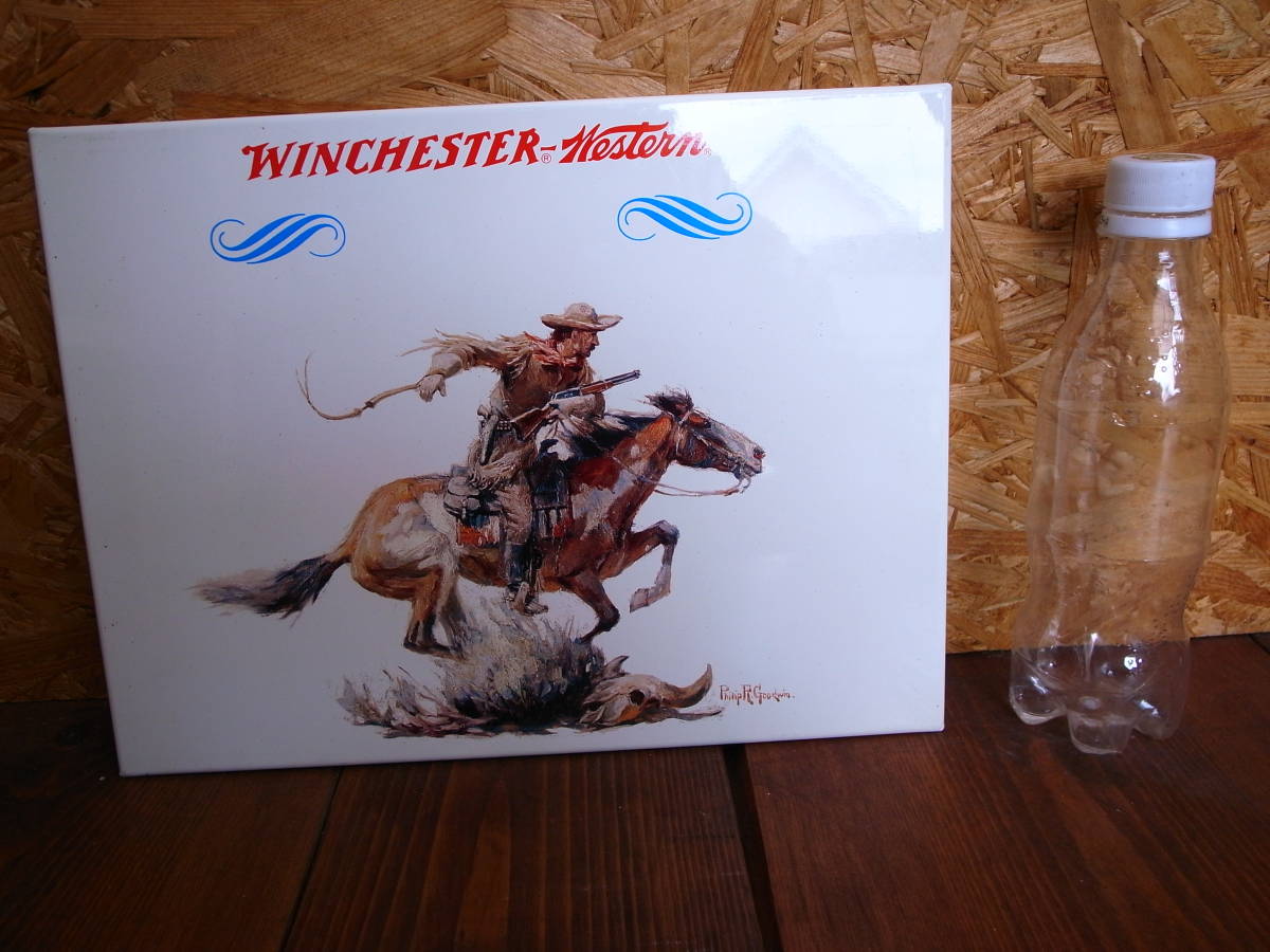 ★ USA ビンテージ オリジナル コレクティブル WINCHESTER Western Metal Advertising Sign 未使用新品 ★拍卖