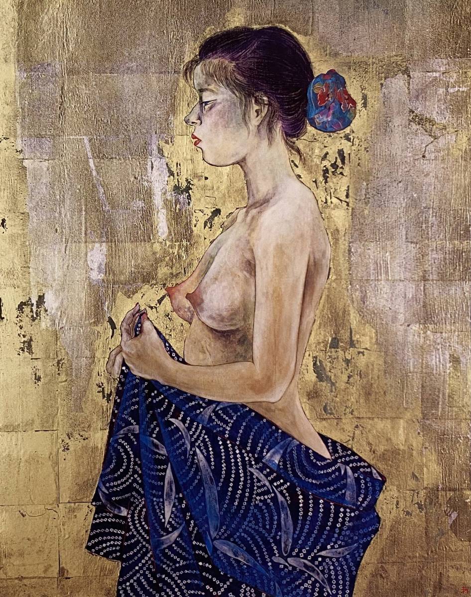内田あぐり、〈思う頃〉、希少画集画、高級新品額・額装付、状態良好、送料無料拍卖