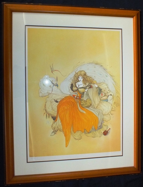 【美術品】天野喜孝 黄金の午睡 リトグラフ 157/390 直筆サイン入り アールビバン株式会社拍卖