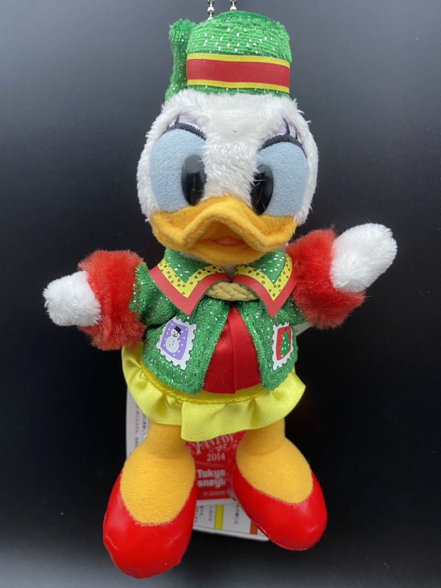 182 TDLクリスマスファンタジー2014デイジー ぬいぐるみバッジ TDS TDL TDR ディズニーランド バッチ 未使用 タグ付き ぬいば拍卖