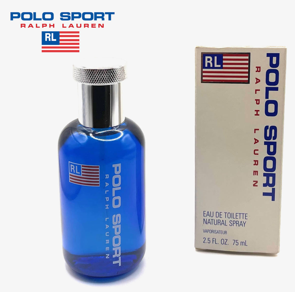 ★RALPH LAUREN ・POLO SPORT EAU DE TOILETTE NATURAL SPRAY 75ml・未使用・フィルム開封/展示/地下倉庫保管品拍卖